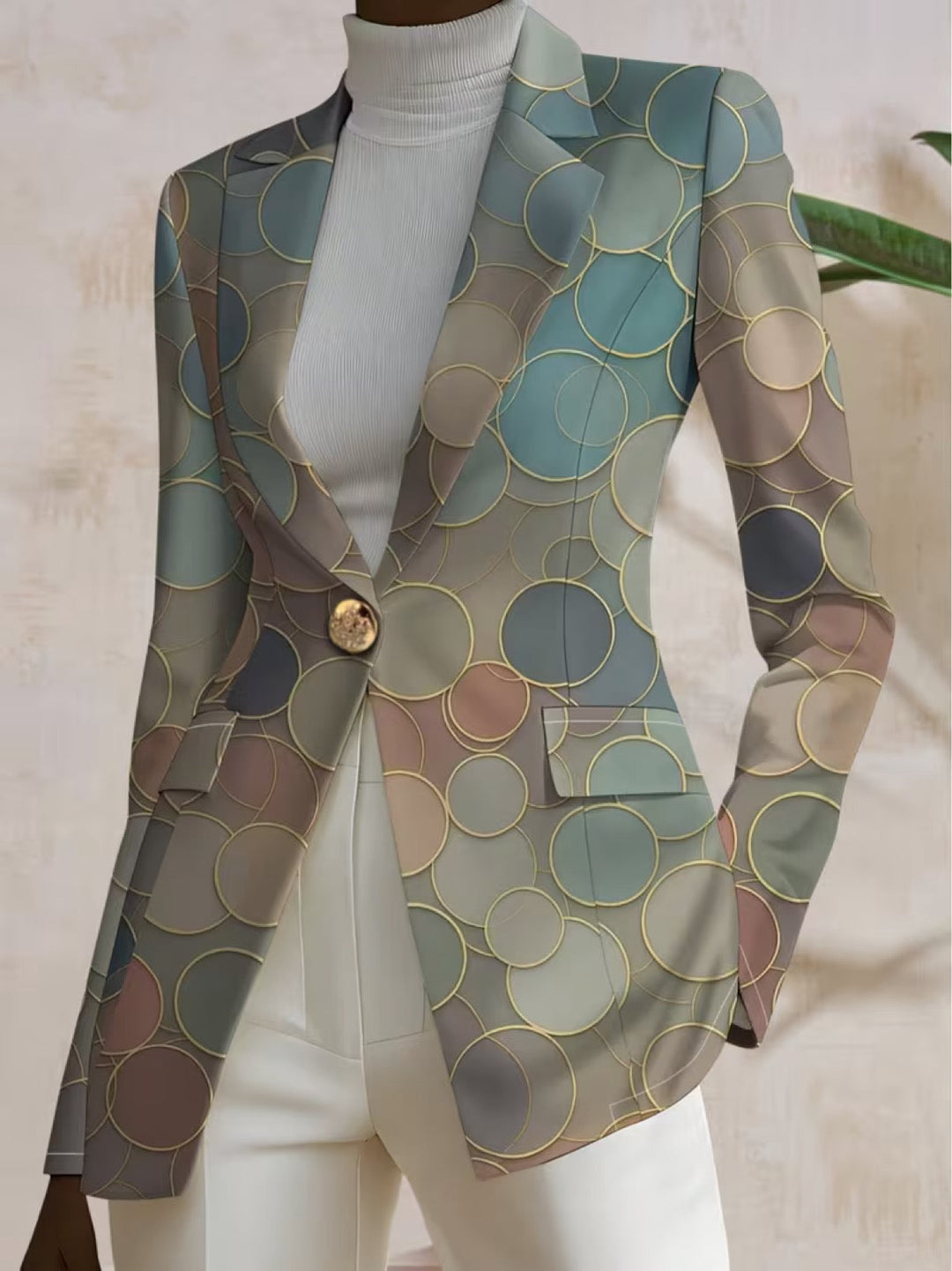 Chloe | Women's Multicolor Polka Dot Blazer