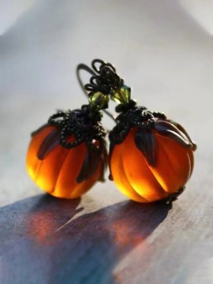 Sofia | Halloween-Inspired Vintage Pumpkin Earrings