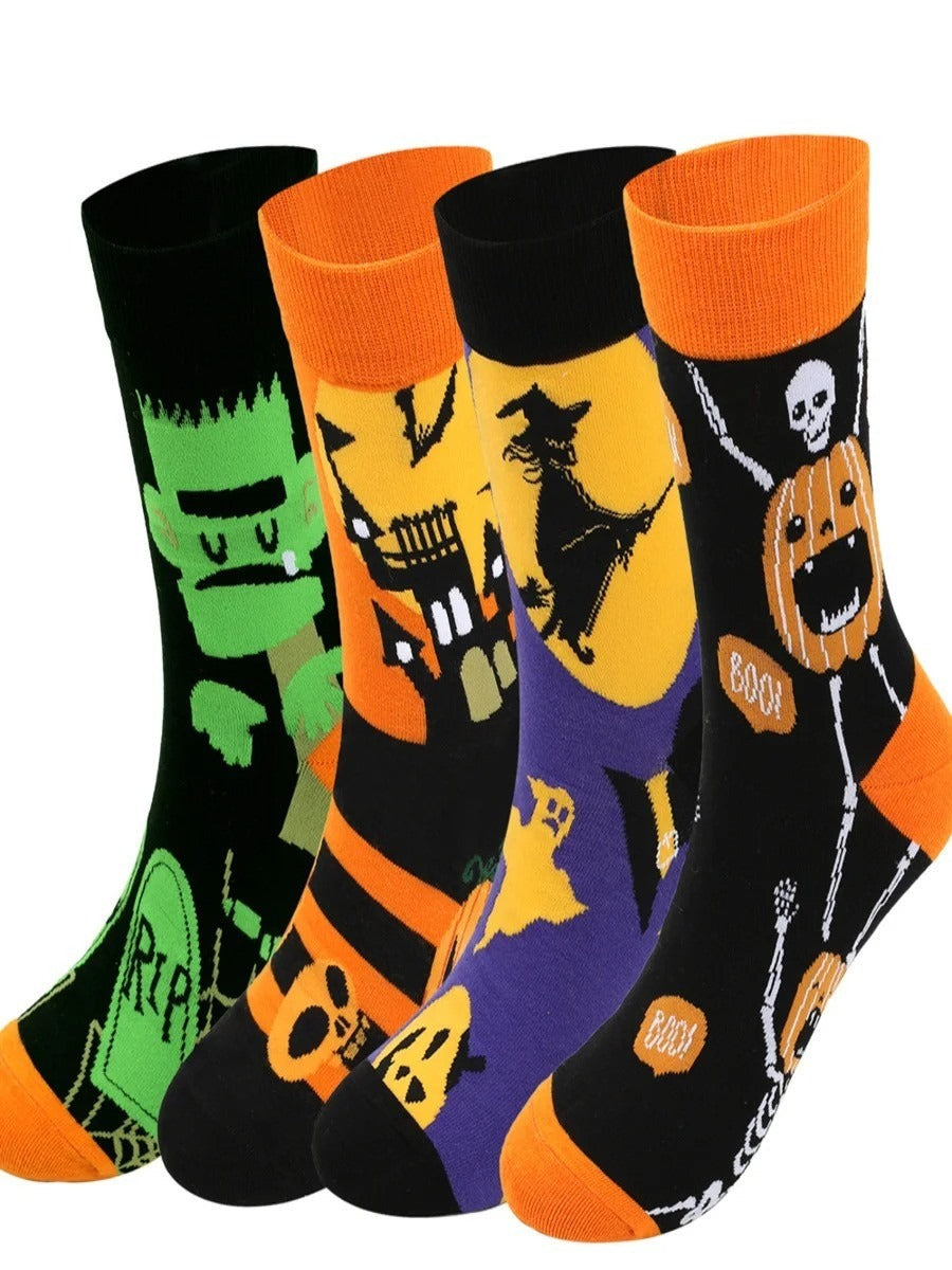 Charlotte | Halloween-Inspired Plus Size Cotton Socks
