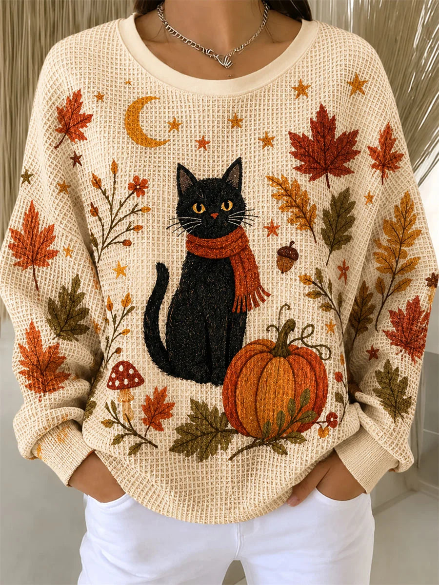 Layla Cat crewneck sweatshirt