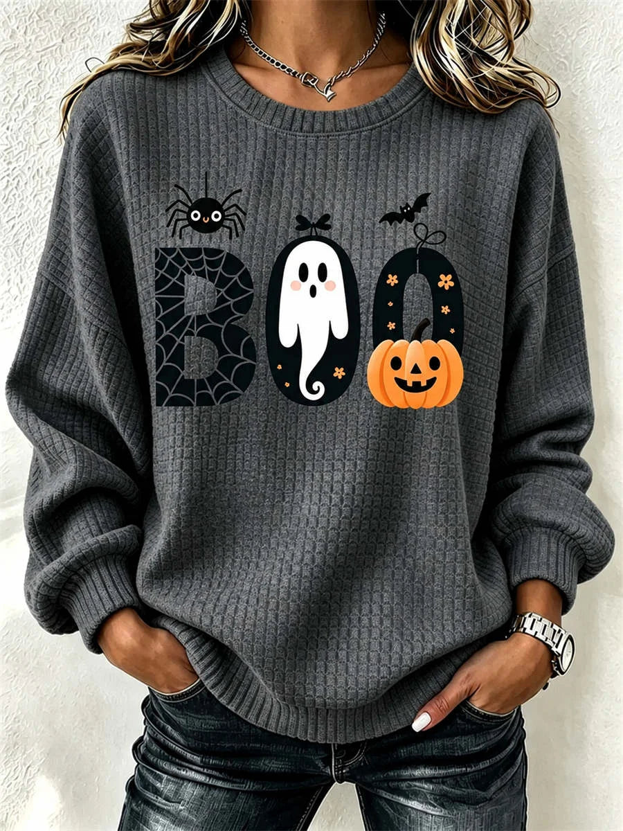 Alice | Halloween-Inspired Round Neck Long Sleeve Sweatshirt