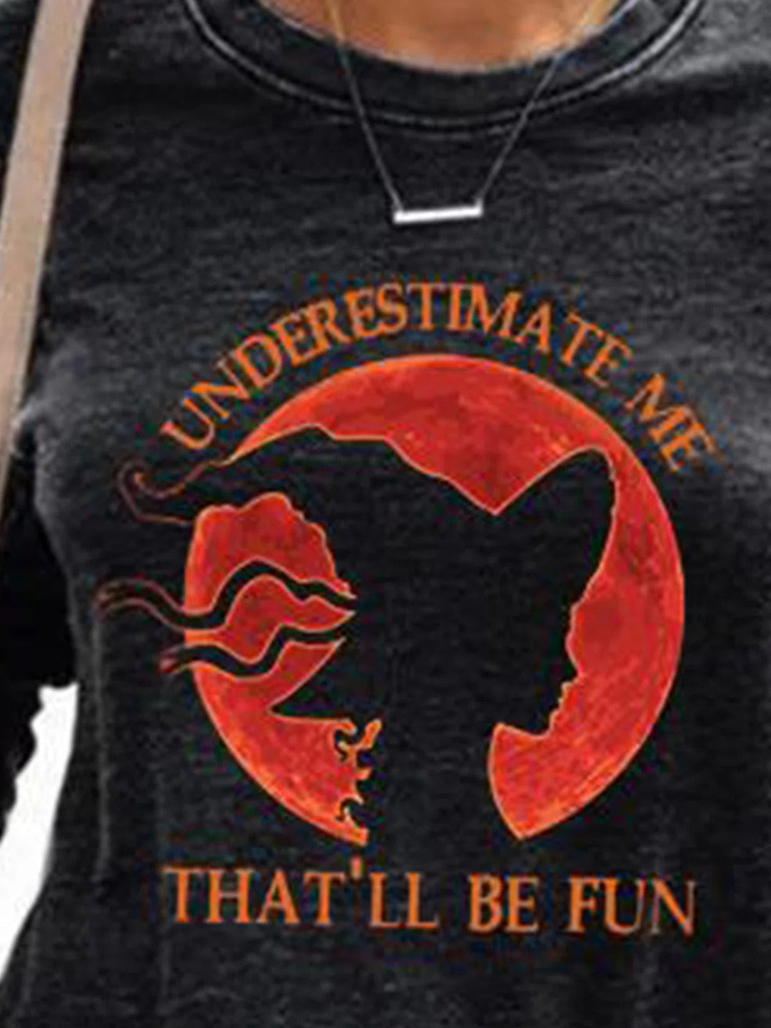 Ellie | Halloween-Inspired Print Round Neck Long Sleeve Sweatshirt