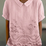 Jade - Embroidered Floral Blouse
