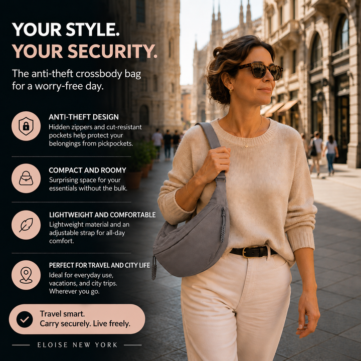 Claire | Gray Shoulder Bag