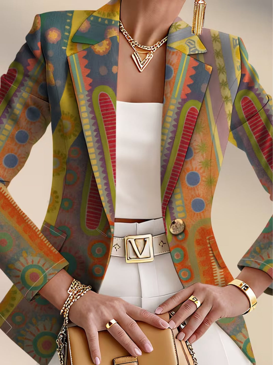 Charlotte | Women's Medallion Print Blazer
