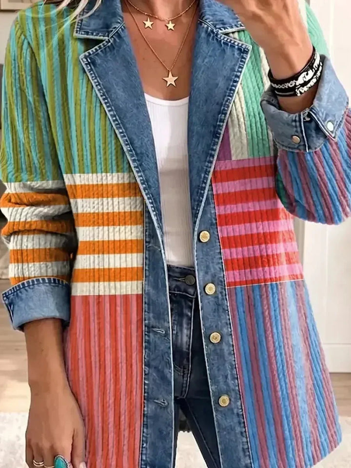 Samantha | Retro Geometric Art Jacket