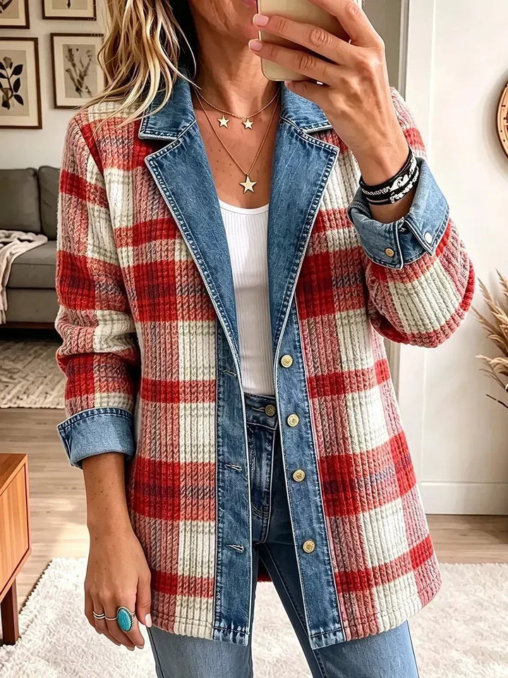 Hailey | Vintage Patchwork Denim Jacket