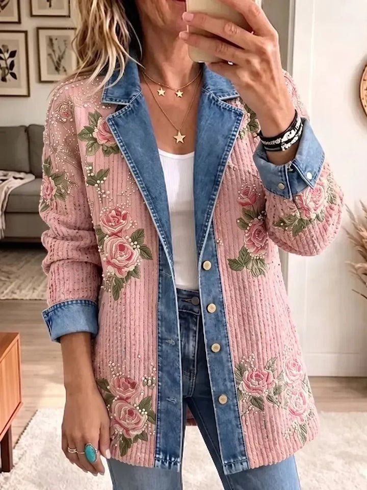 Natalie | Vintage Patchwork Denim Blazer