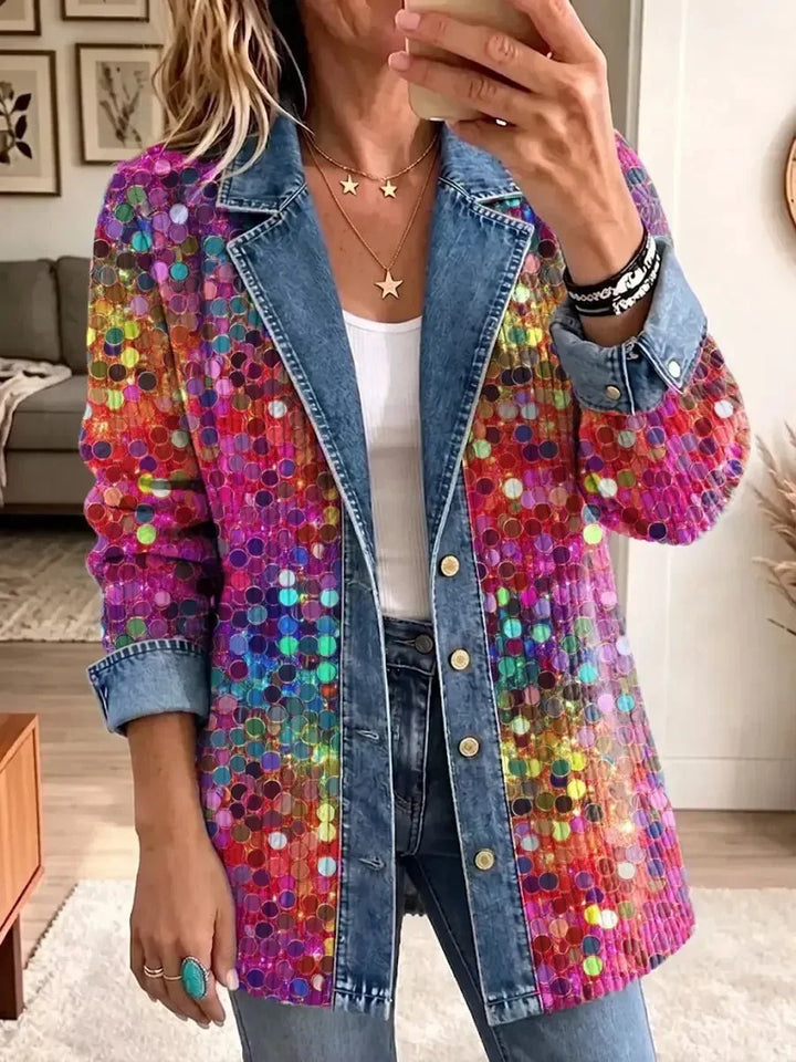 Kennedy | Sequin-Pattern Statement Jacket