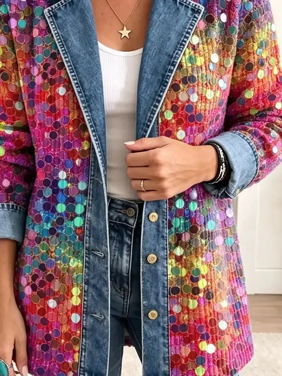 Kennedy | Sequin-Pattern Statement Jacket