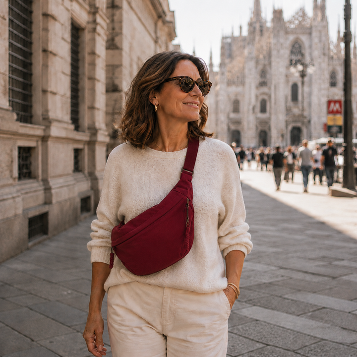 Audrey | Burgundy Shoulder Bag