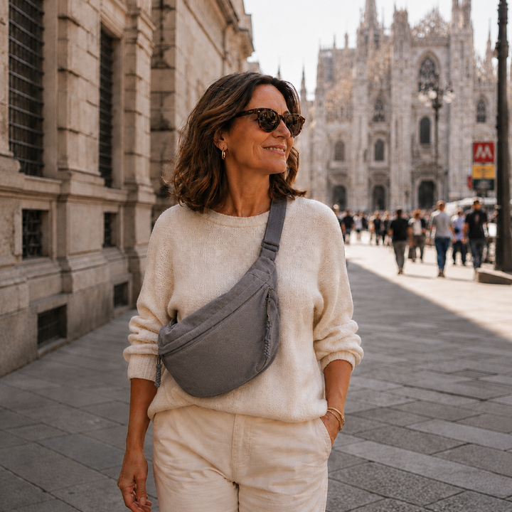 Claire | Gray Shoulder Bag