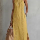 Cecilia - Sleeveless Lace Detail Midi Dress