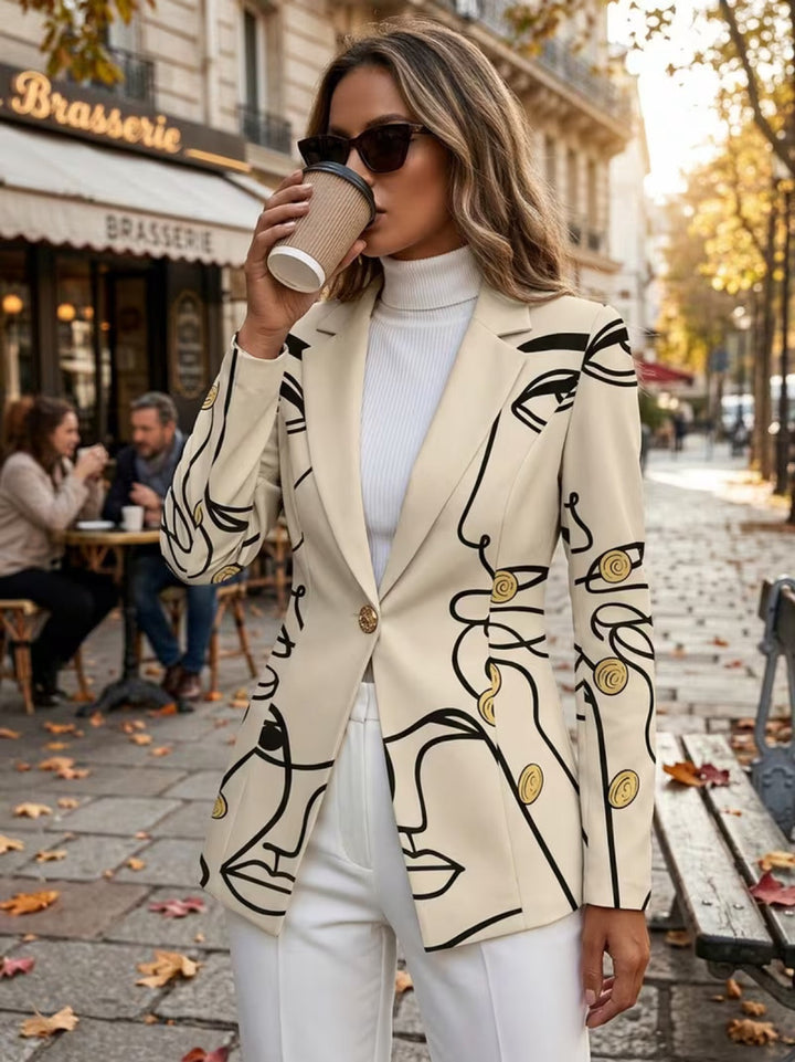 Audrey | Women's Line Art Blazer