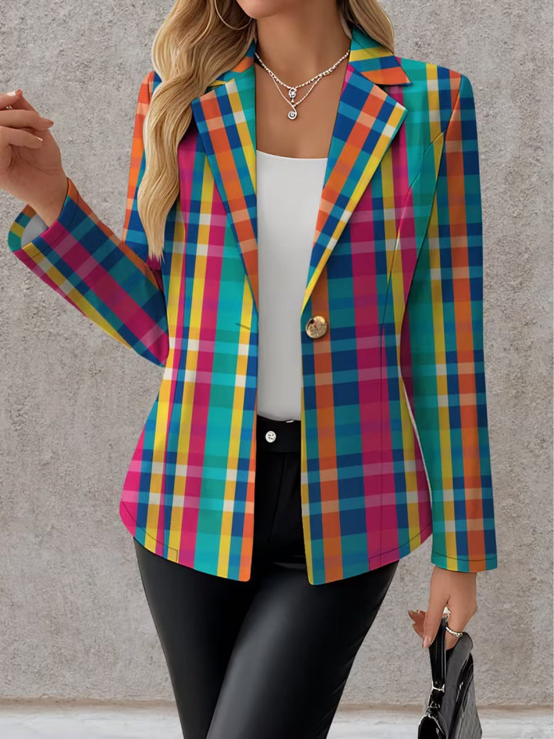 Scarlett | Women's Multicolor Plaid Blazer
