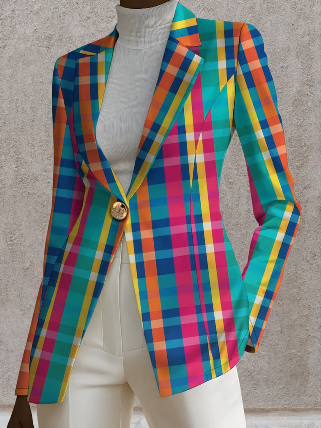 Scarlett | Women's Multicolor Plaid Blazer