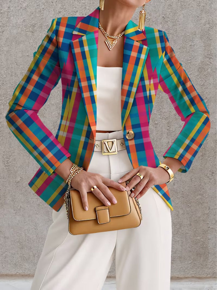 Scarlett | Women's Multicolor Plaid Blazer