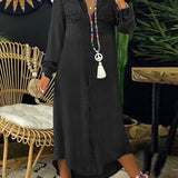 Erica - Casual Elegant Long Denim Shirt Dress