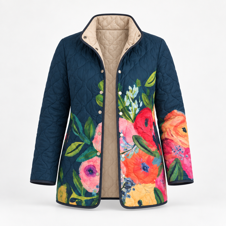 Madison - Painted Floral Quilted Jacket
