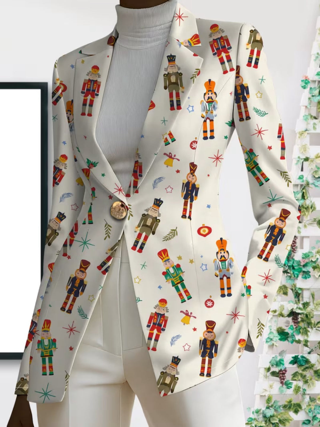 Grace | Women's Nutcracker Print Blazer