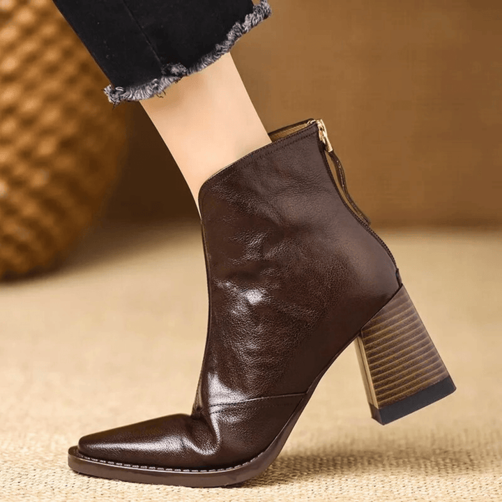 Delia | Luxury Mid-Heel Ankle Boots